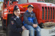 Дети сотрудников белоярской полиции познакомились с техникой и вооружением городской пожарной службы