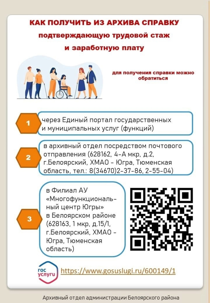 Памятка по  предоставлению муниципальной услуги «Предоставление архивных справок, архивных выписок, копий архивных документов» в архивном отделе администрации Белоярского района.