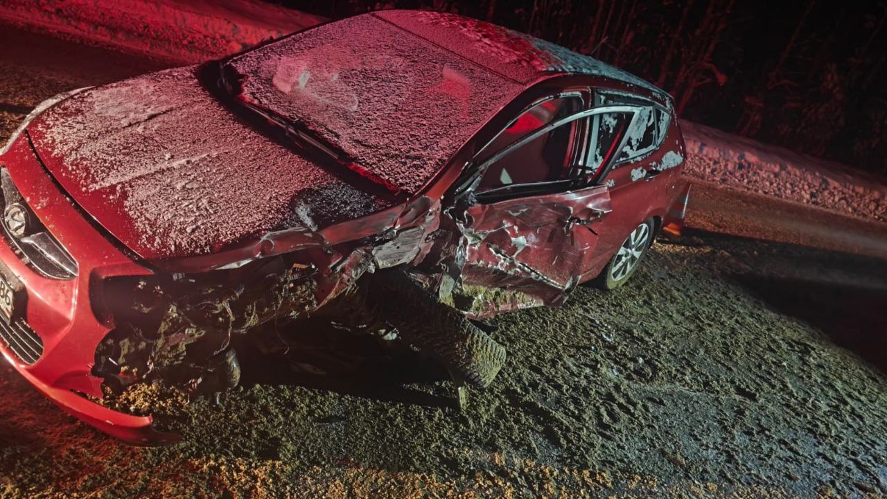 В Белоярском районе произошло столкновение двух автомобилей